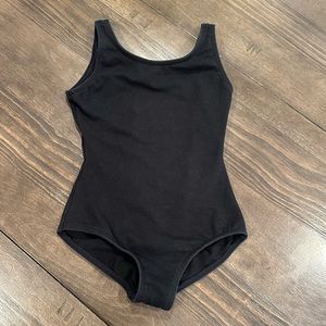 2 CAPEZIO KIDS GIRLS BLACK LEOTARDS SIZE M 7/8